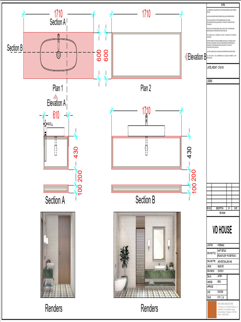 FF Powder Room Vanity Details | PDF | Home | Civil Engineering
