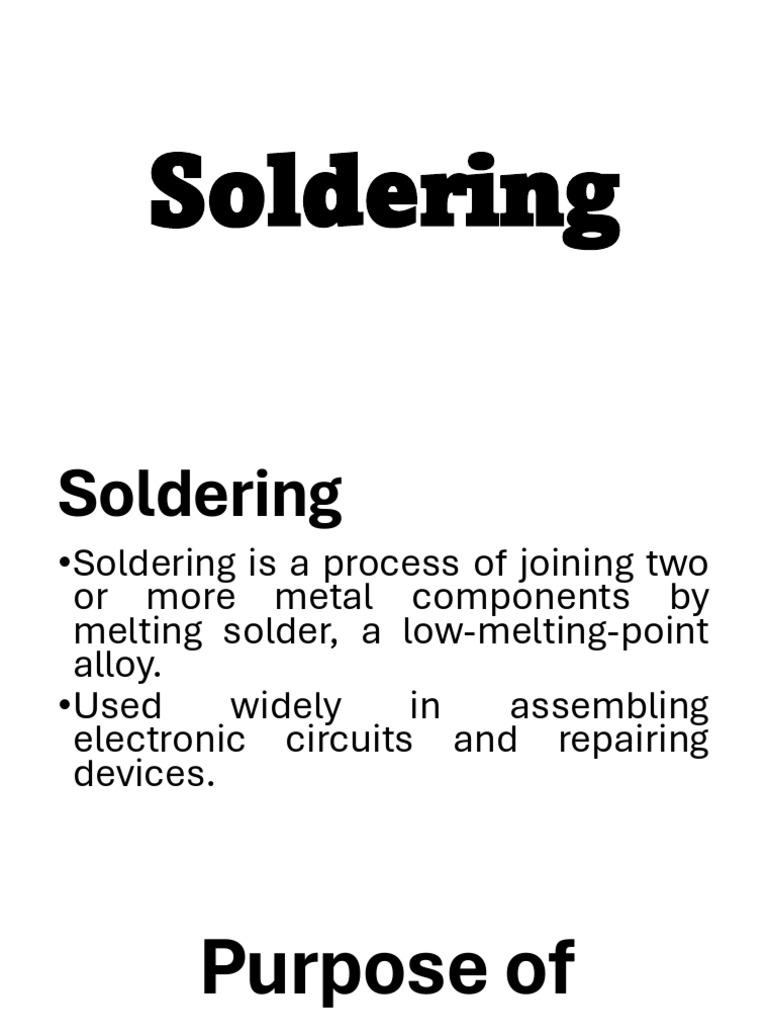 Q3 LESSON 4 Soldering | PDF | Soldering | Solder