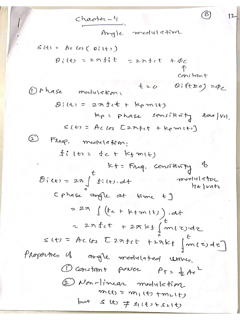 Angle Modulation | PDF