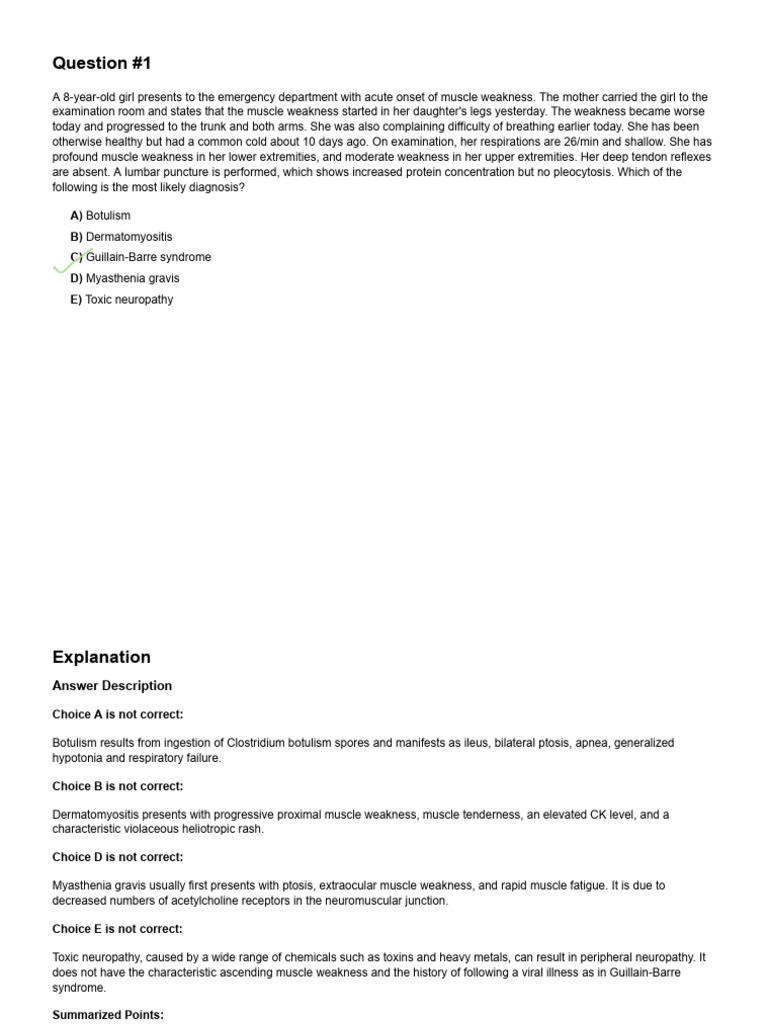 Neurology Questions With Answers. | PDF | Dementia | Stroke