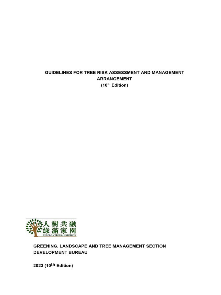GUIDELINES FOR TREE RISK ASSESSMENT AND MANAGEMENT ARRANGEMENT 10th ...