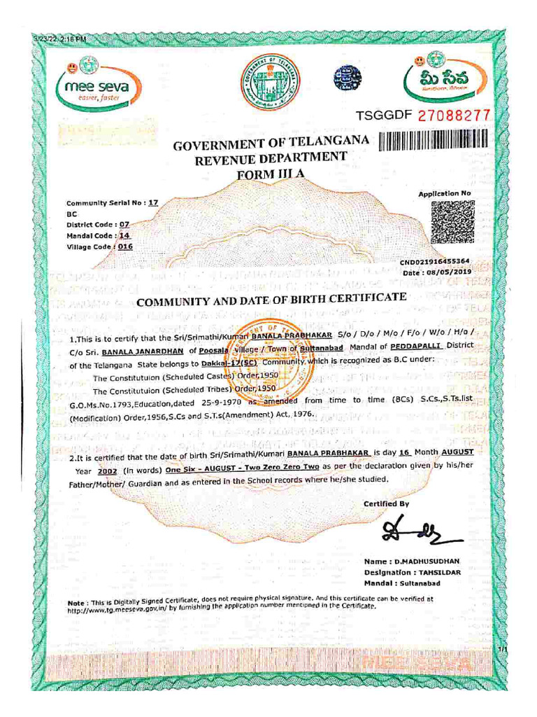 Cast Certificate PD | PDF