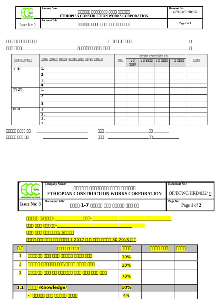 Performance MGT Formate - New Iso | PDF