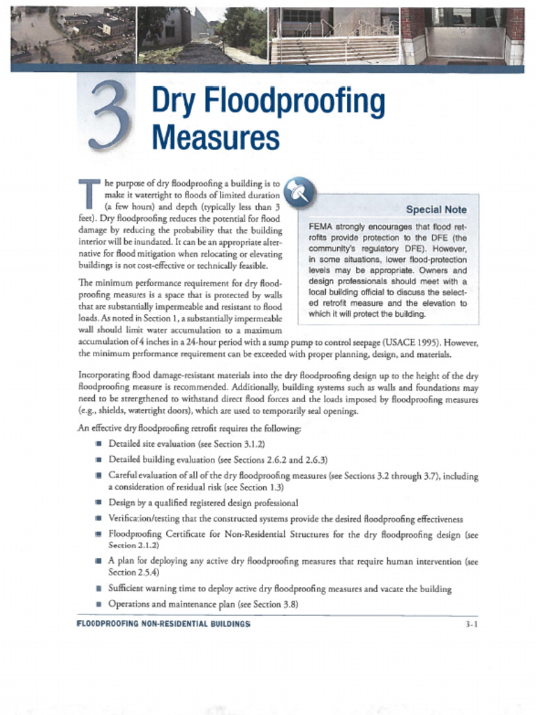 Dry Floodproofing Measures | PDF