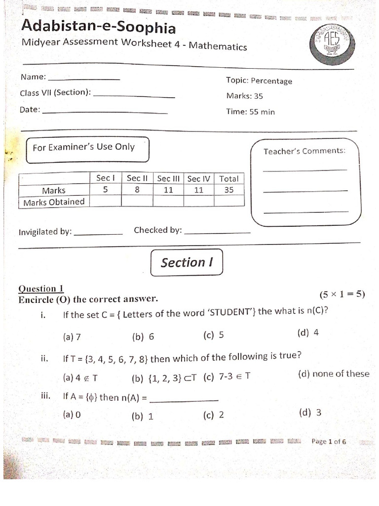 Class 7 | PDF