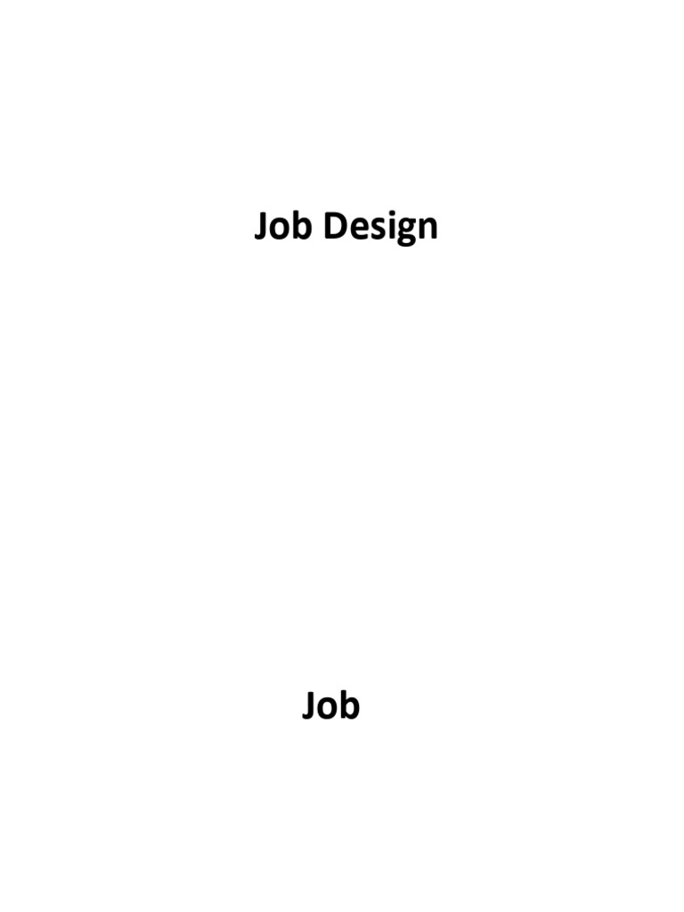Job Design | PDF | Specification (Technical Standard)