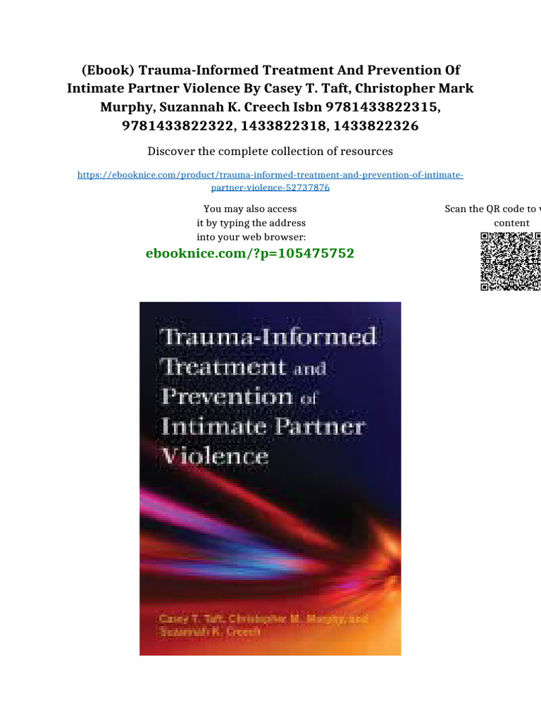 (Ebook) Trauma-informed Treatment and Prevention of Intimate Partner ...