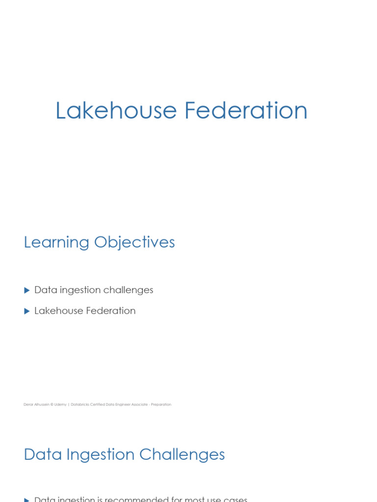 Lakehouse Federation | PDF