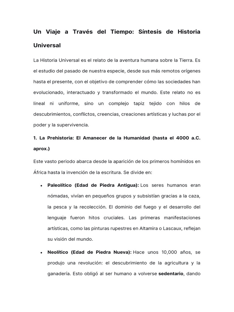 Un Viaje A Través Del Tiempo | PDF | Era de iluminacion | Edades medias
