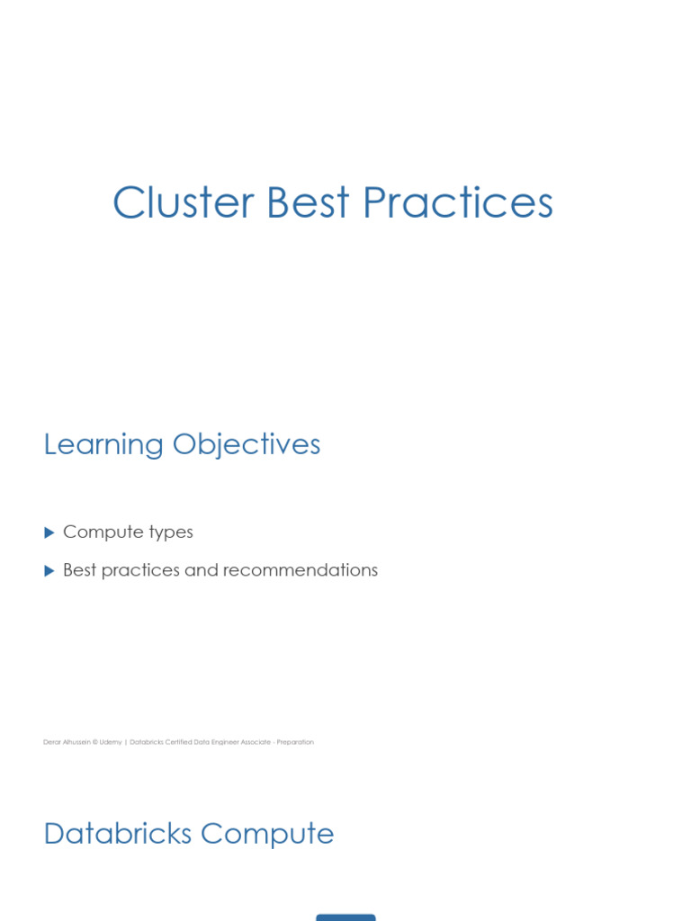 Cluster Best Practices | PDF | Scalability | Computer Cluster