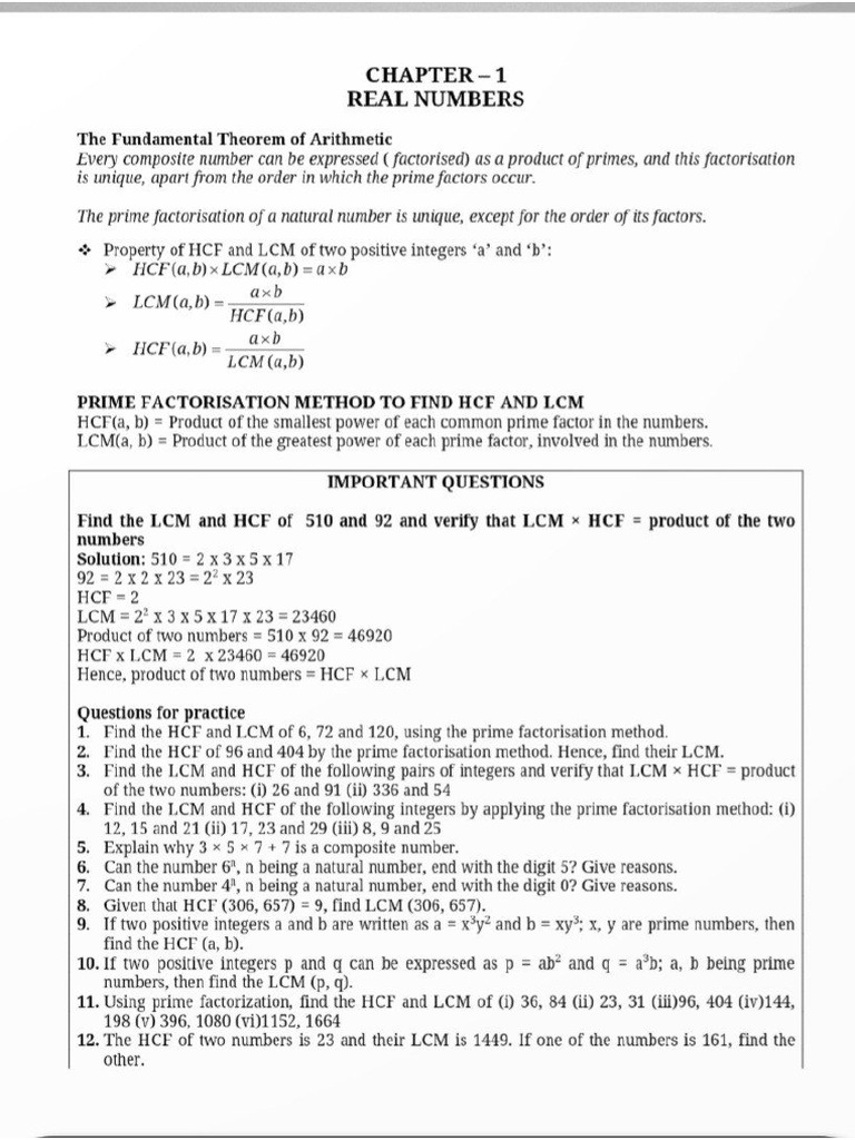 MLL Maths - X | PDF
