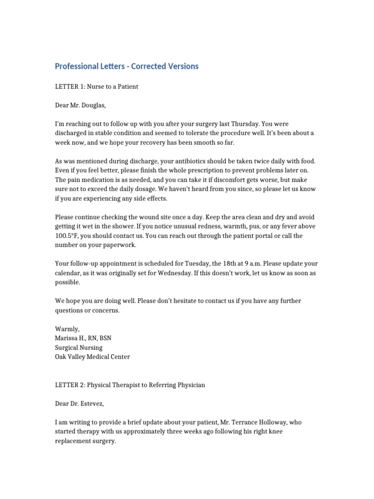 Professional Letters Corrected | PDF | Prediabetes | Health Care