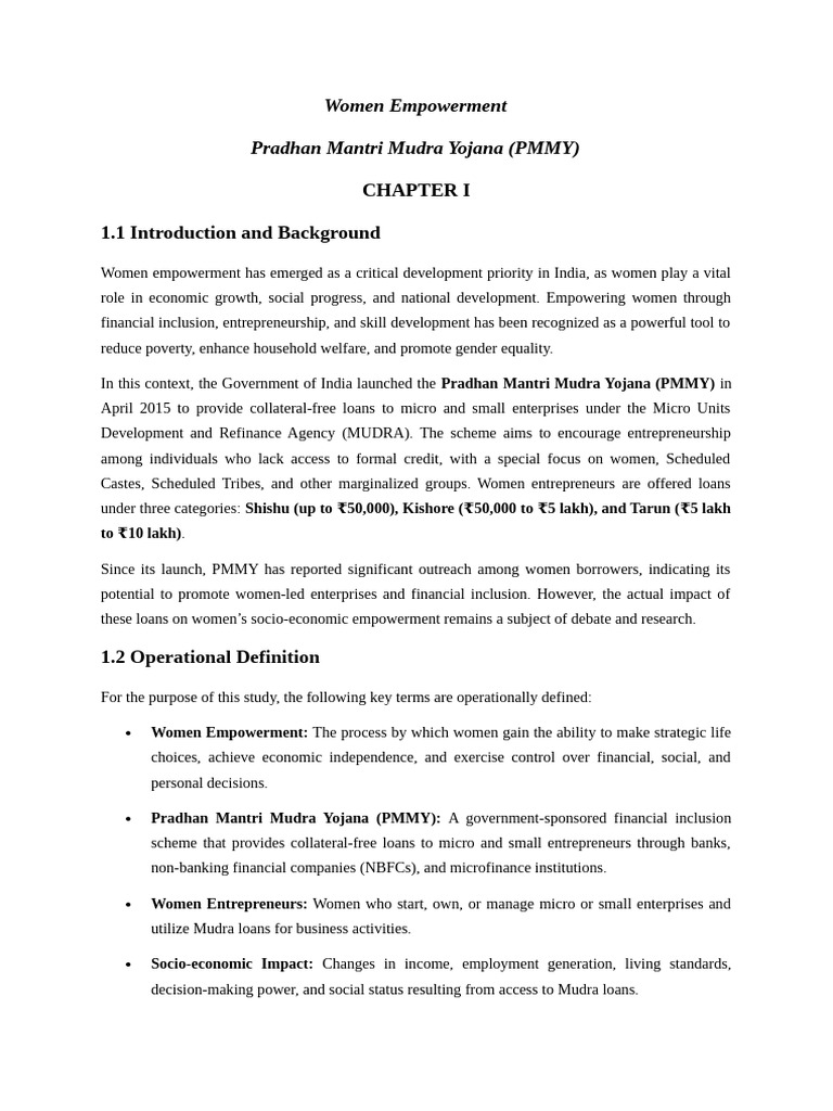 Women Empowerment Pmmy Sai | PDF | Financial Inclusion | Methodology