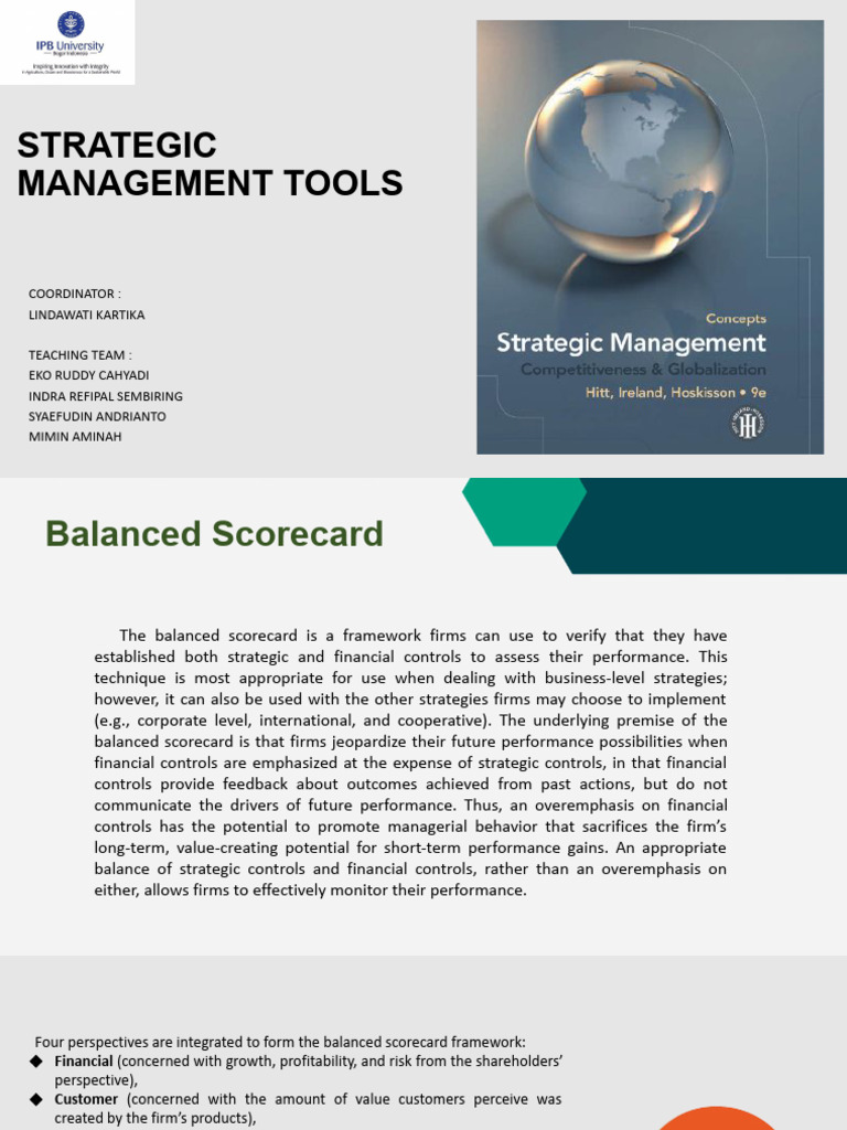 Course 13. Strategic Management Tools | PDF | Performance Indicator ...