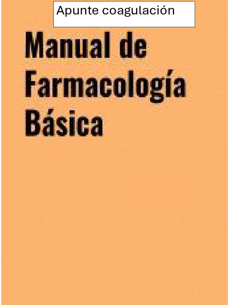 apunte de coagulacion | PDF | Coagulación | Sangre