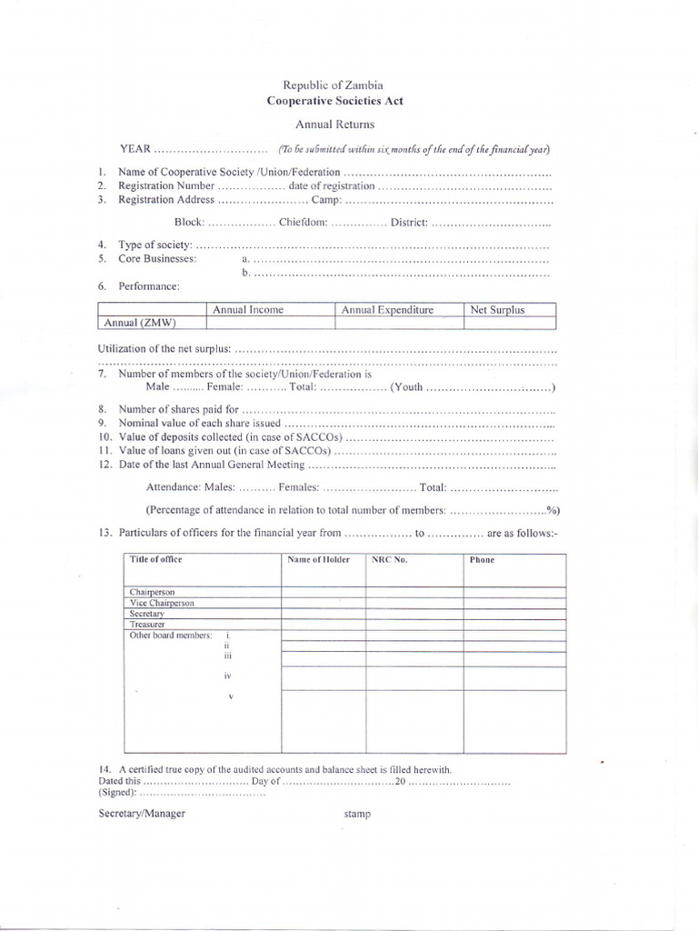 Annual Returns Form - 121631 | PDF