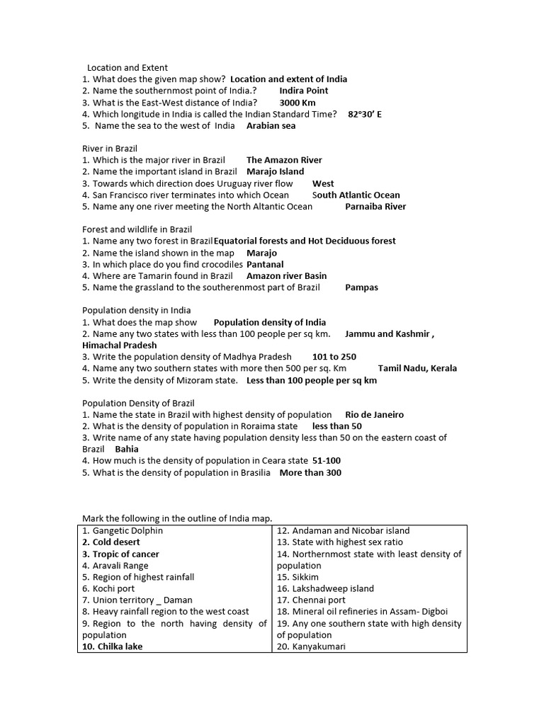 Geography Map and Graph Question QB | PDF | Urbanization | Gross ...