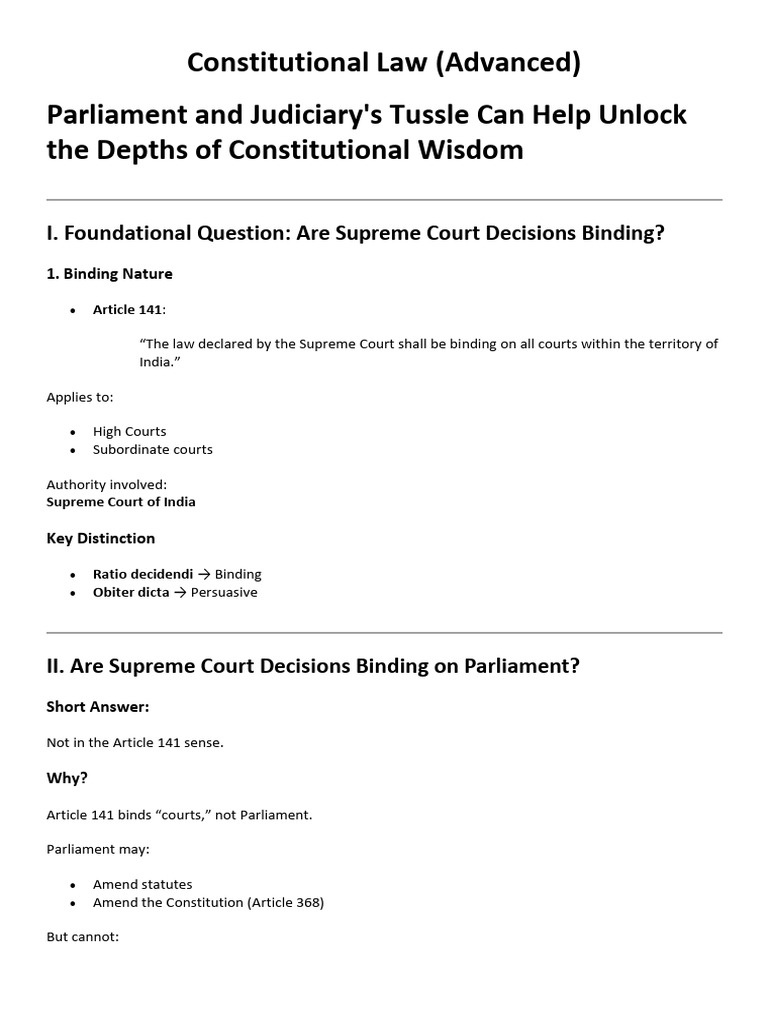 Constitutional Law (Advanced) | PDF | Judicial Review | Justice