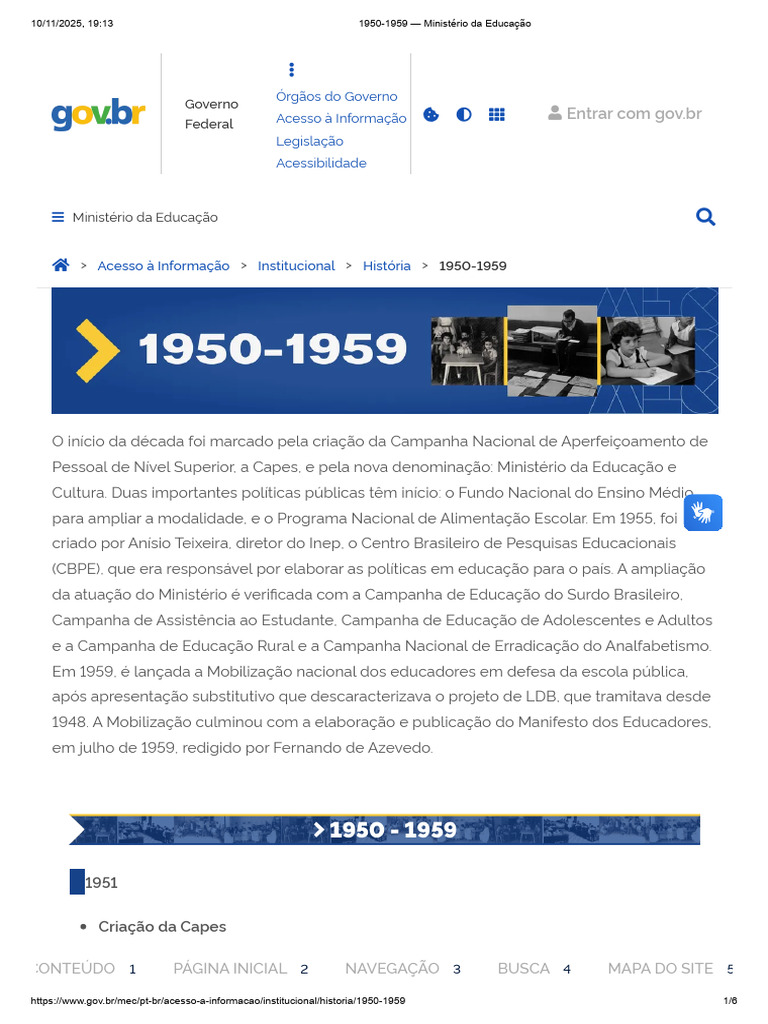 1950-1959 - Ministério Da Educação | PDF | Brasil