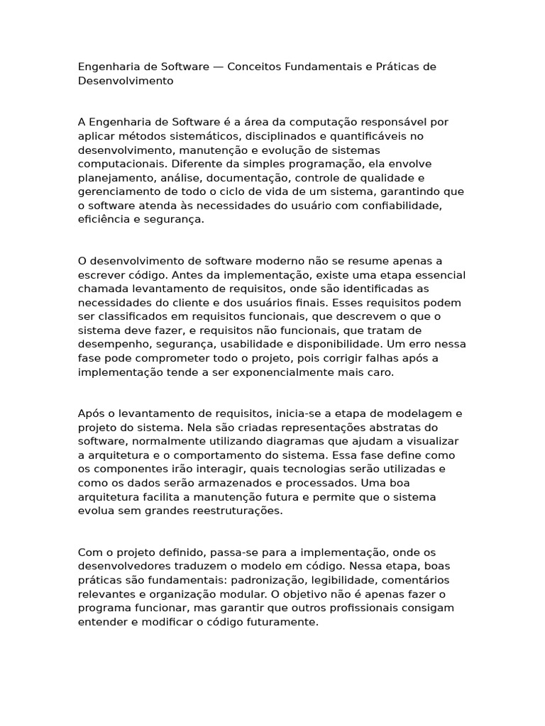 Documento 3 | PDF | Engenharia de Software | Testes de software