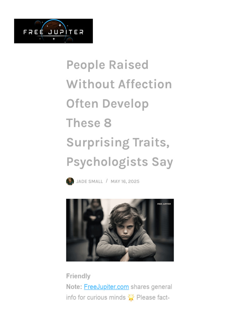 People Raised Without Affection Often Develop These 8 Surprising Traits ...