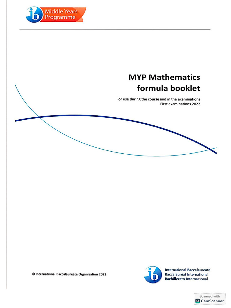 MYP Formula Booklet | PDF