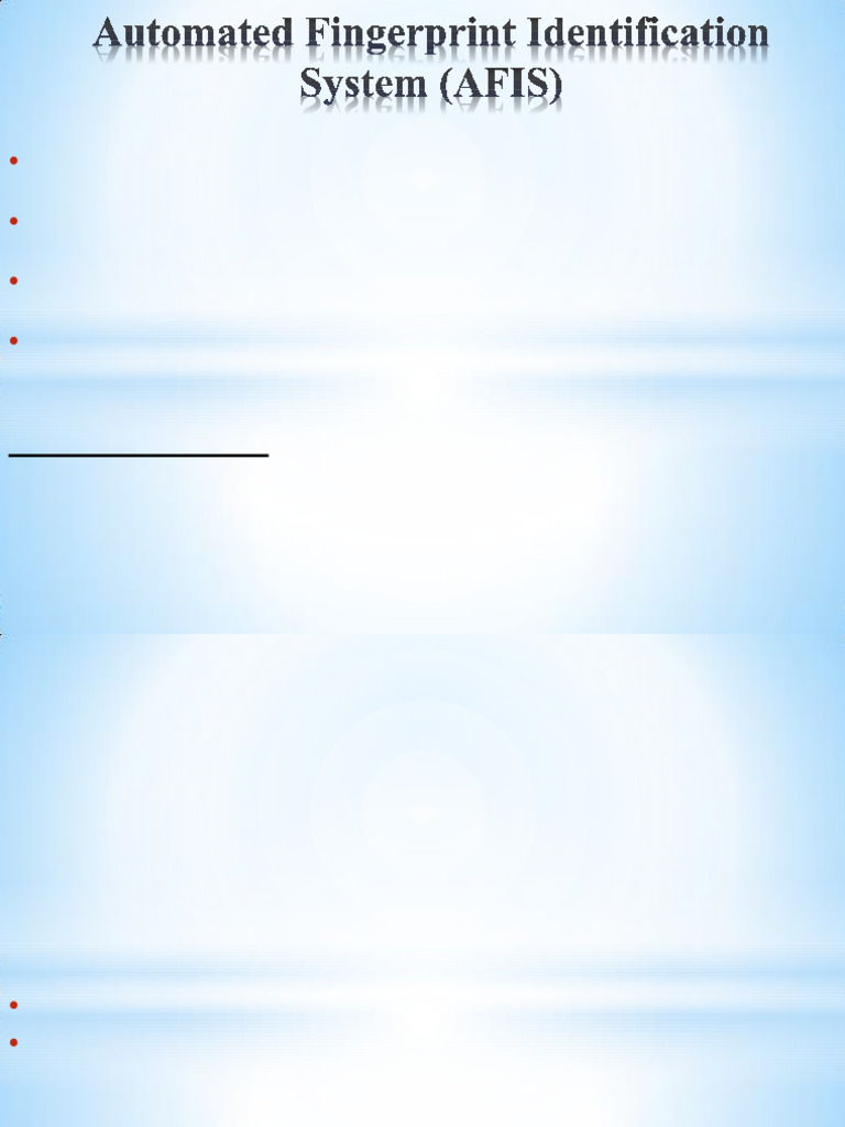 Automated Fingerprint Identification System | PDF