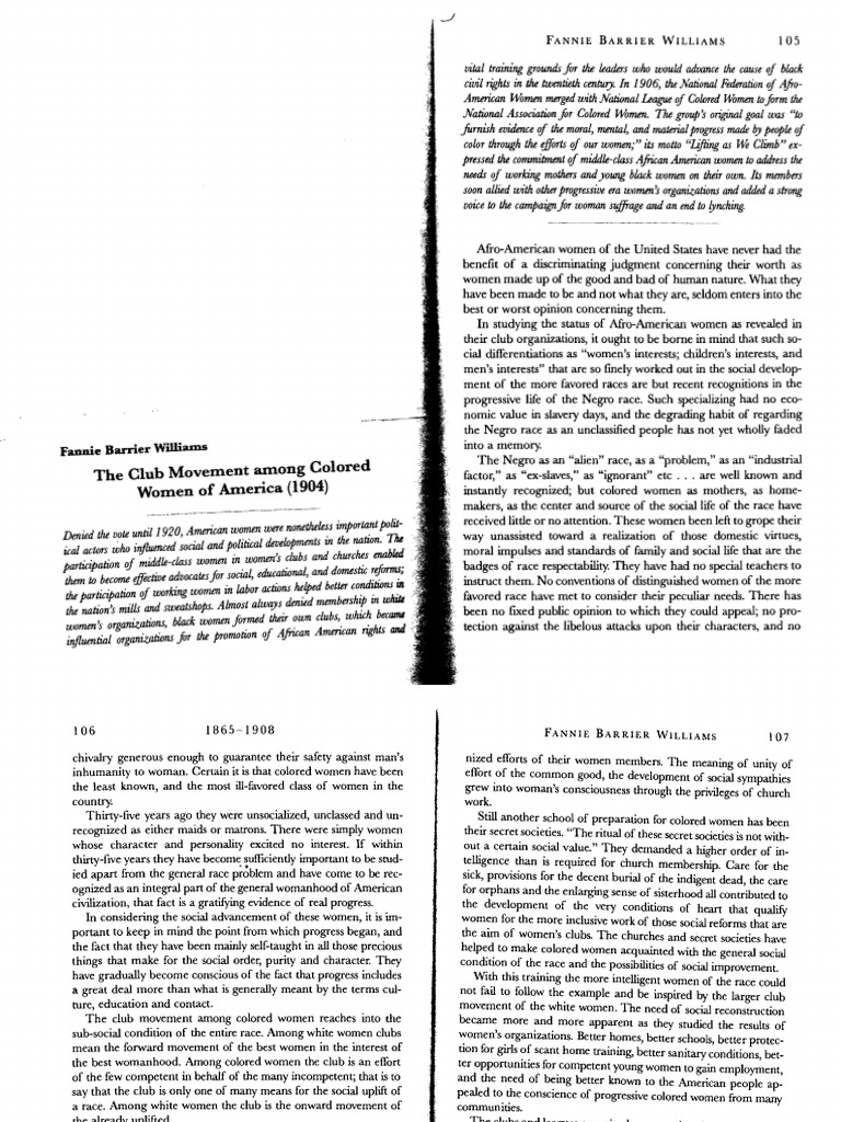 Williams - The Club Movement | PDF