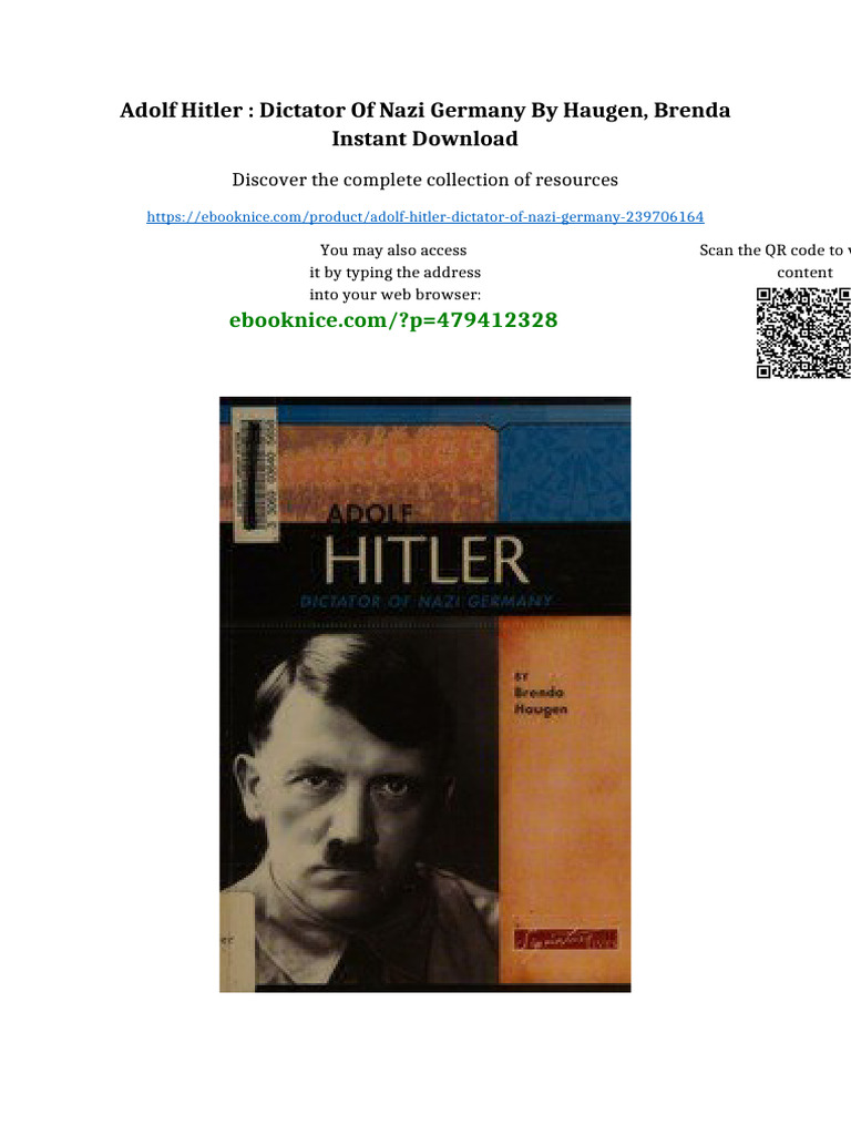 Adolf Hitler: Dictator of Nazi Germany by Haugen, Brenda Instant ...
