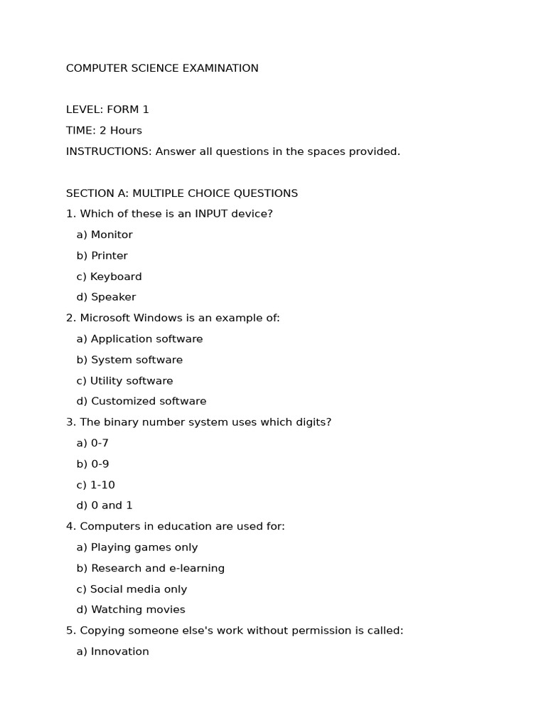 f1 Computers | PDF | Computer Data Storage | Input/Output