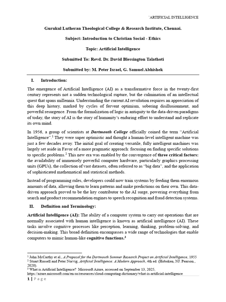Artificial Intelligence (AI) Presentation Ethical Perspective | PDF ...