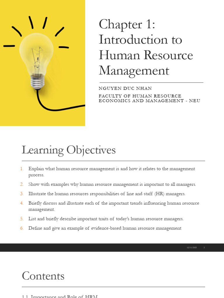 Ch1 Introducion To HRM | PDF | Human Resource Management | Employment