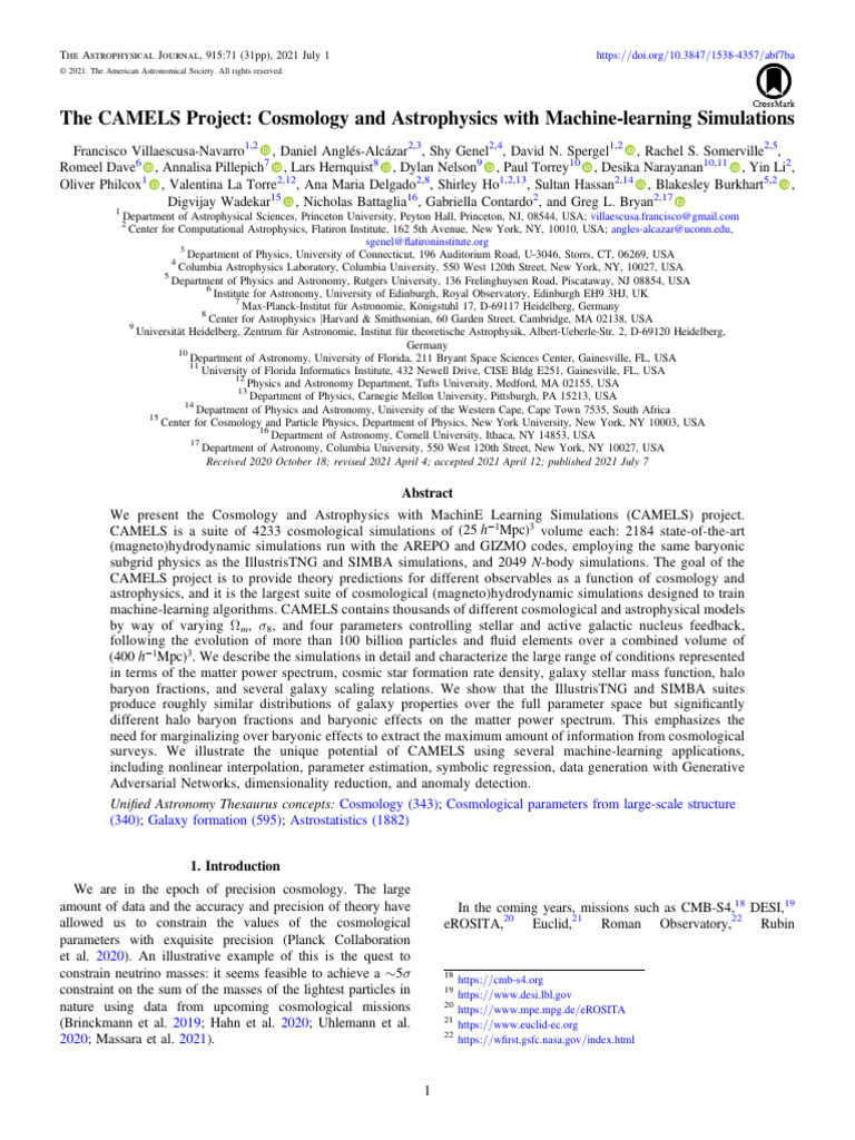 Camel Project | PDF | Physical Cosmology | Astrophysics