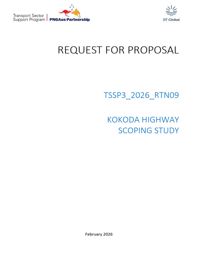 RTN09 RFP Kokoda Highway Scoping Study | PDF | Social Exclusion ...