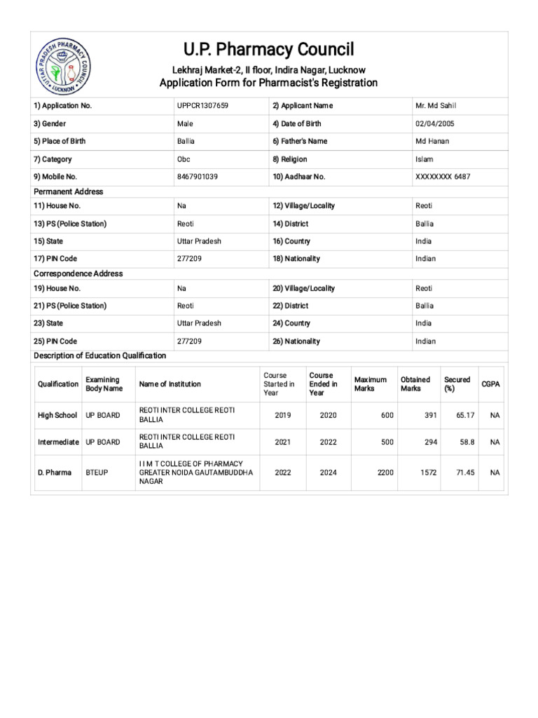 Pharma Registration | PDF