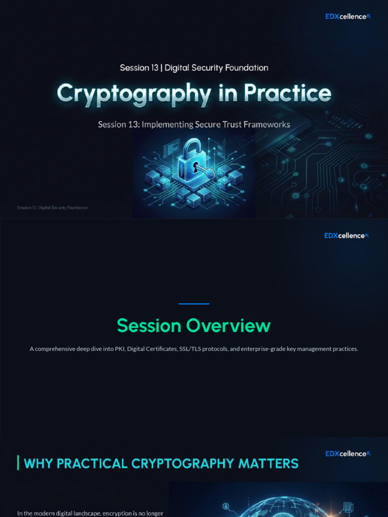 S-13-Cryptography in Practice | PDF | Transport Layer Security | Public ...