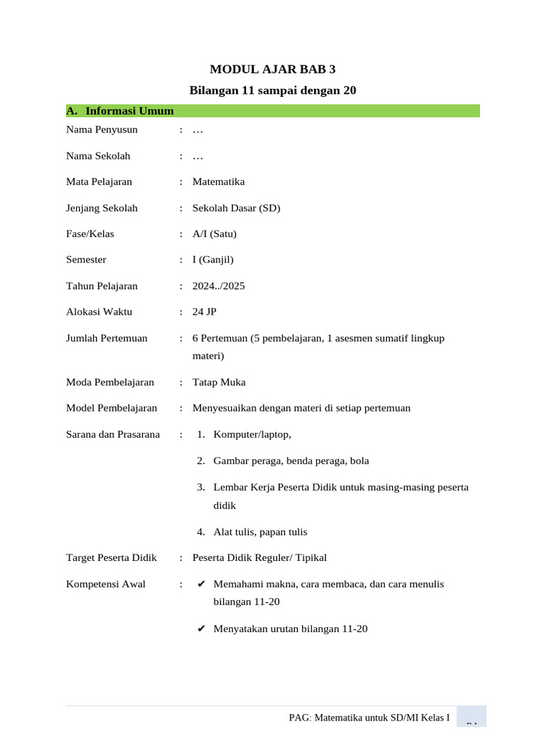 Modul Ajar Bab 3 | PDF