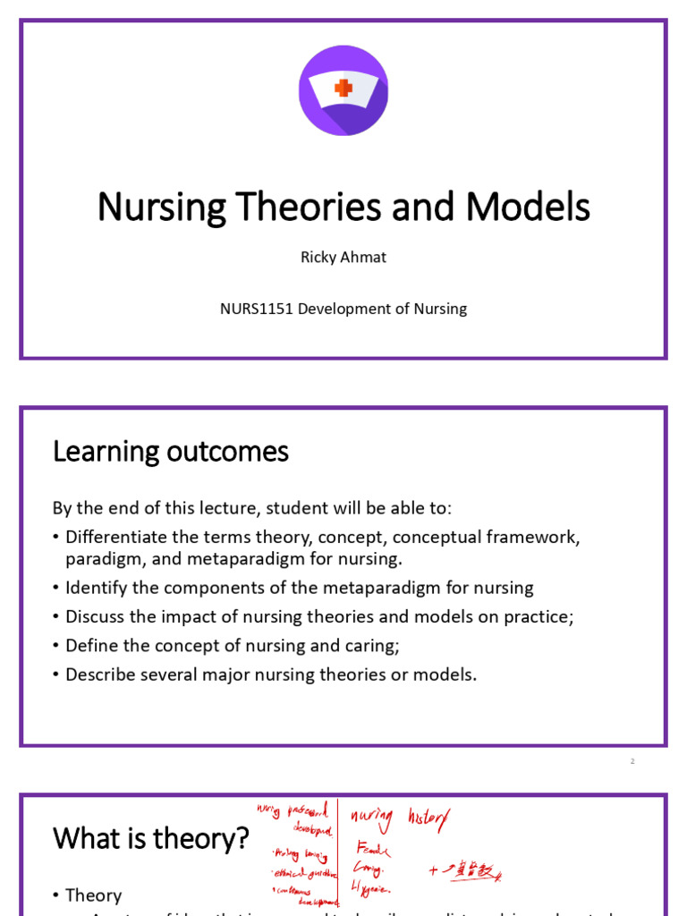 2526 L2 - Nursing Theories and Models - Stud 2 | PDF | Theory | Nursing