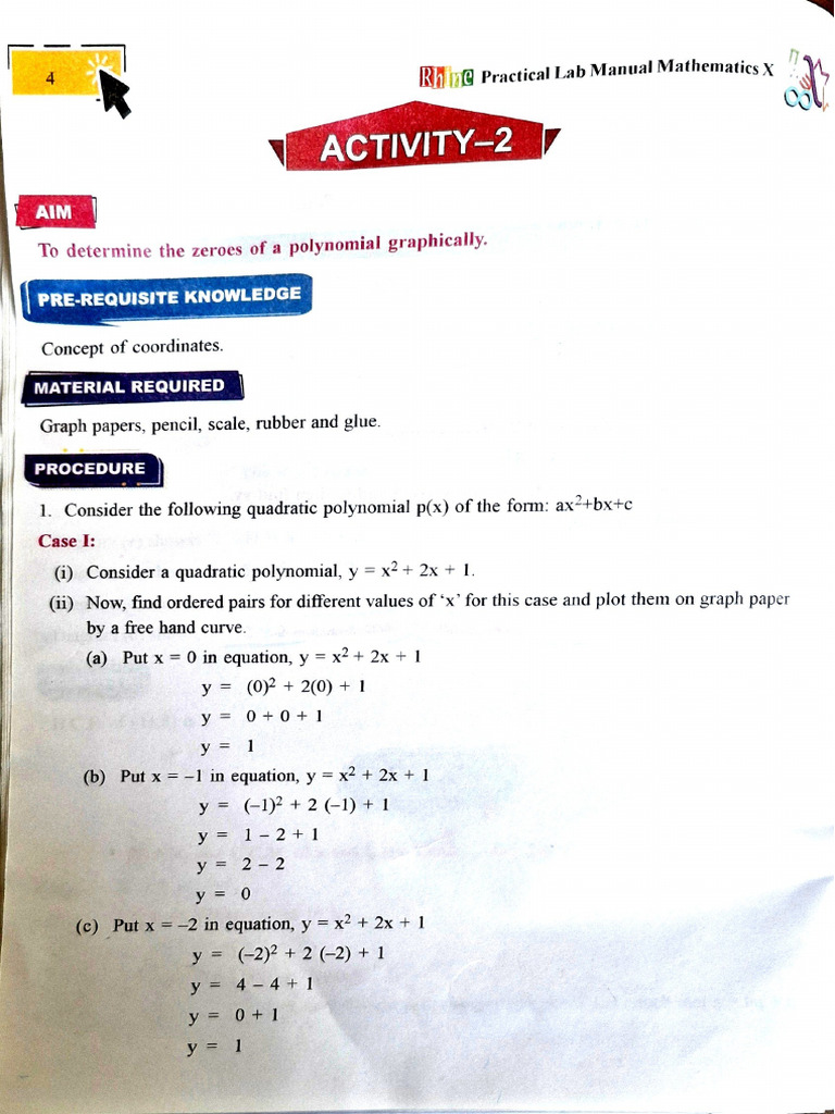 Maths Practical-10th Class | PDF
