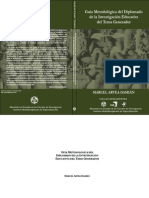 Guía Del Diplomado de La Investigación Educativa Del Tema Generador. Marcel Arvea