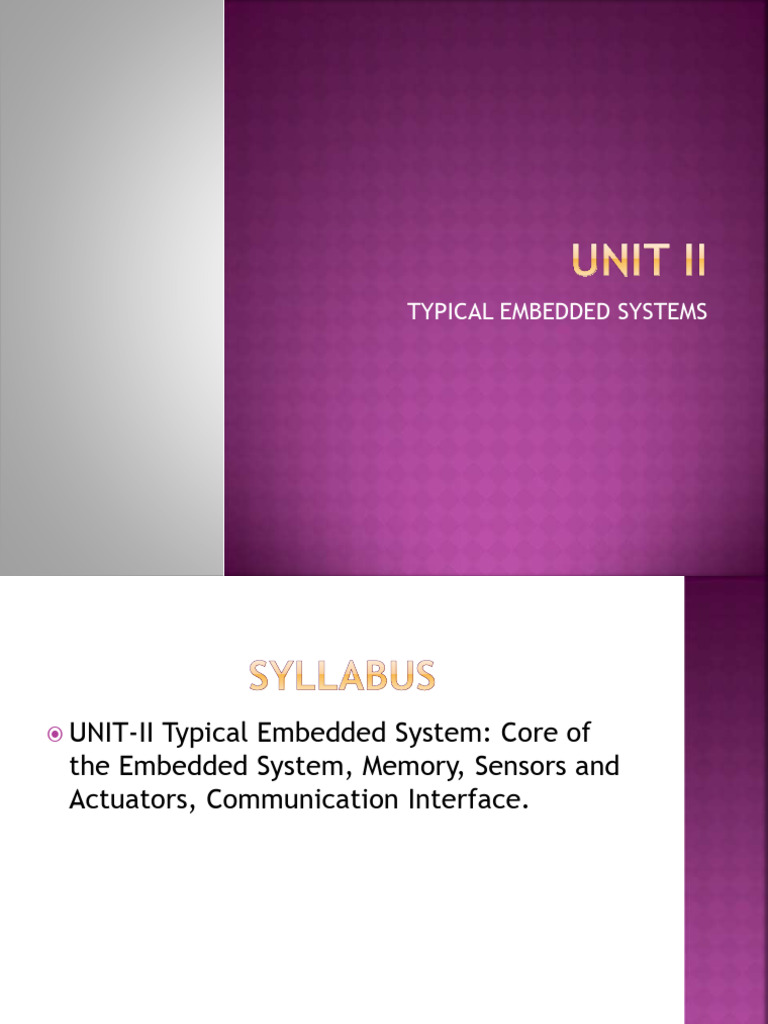 Unit 2 Esd 05.09.2024 | PDF | Random Access Memory | Microcontroller