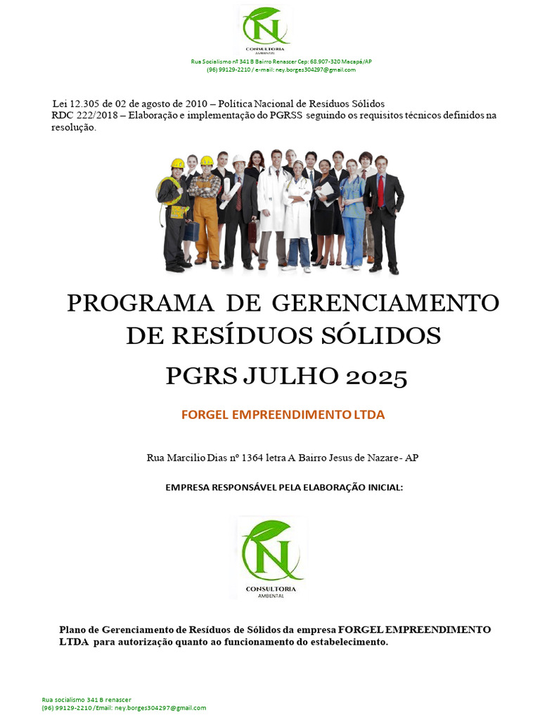 PGRS - Forgel 2025 | PDF | Desperdício | Arbitragem
