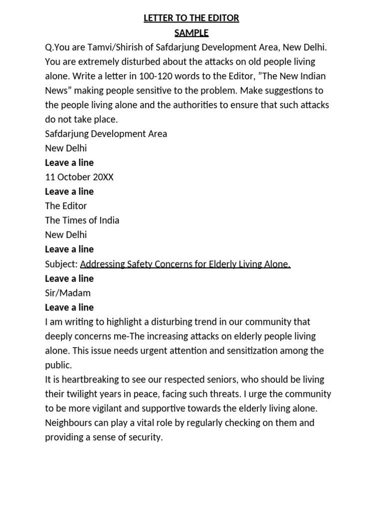 Letter To The Editor | PDF
