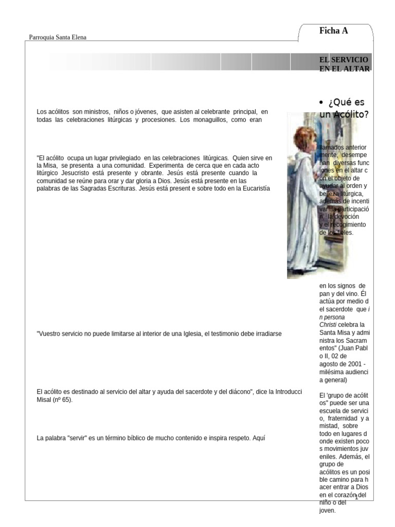 Ficha A | PDF | Adoración Cristiana Y Liturgia
