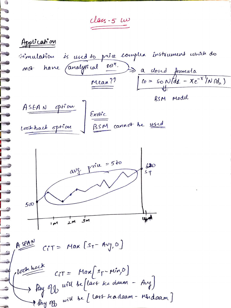 Cfa l1 QM - Simulation Methods Class 5 Lecture Notes | PDF