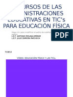 Recursos de Las Administraciones Educativas en Tic E.F.