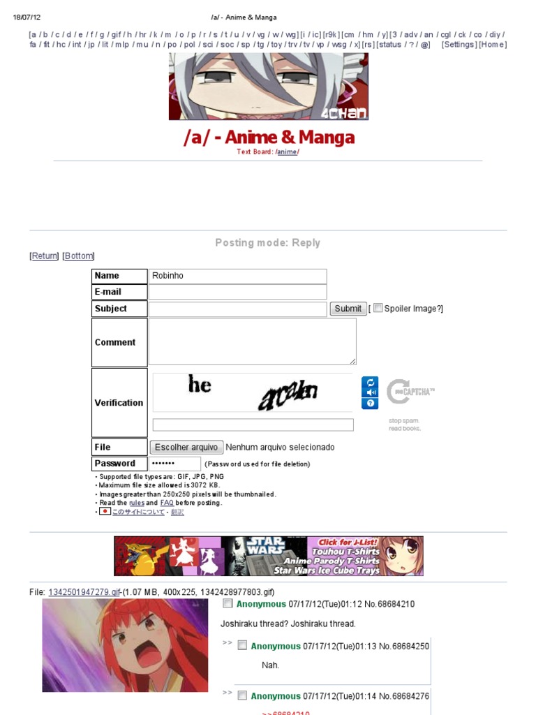 Joshiraku Thread Pdf