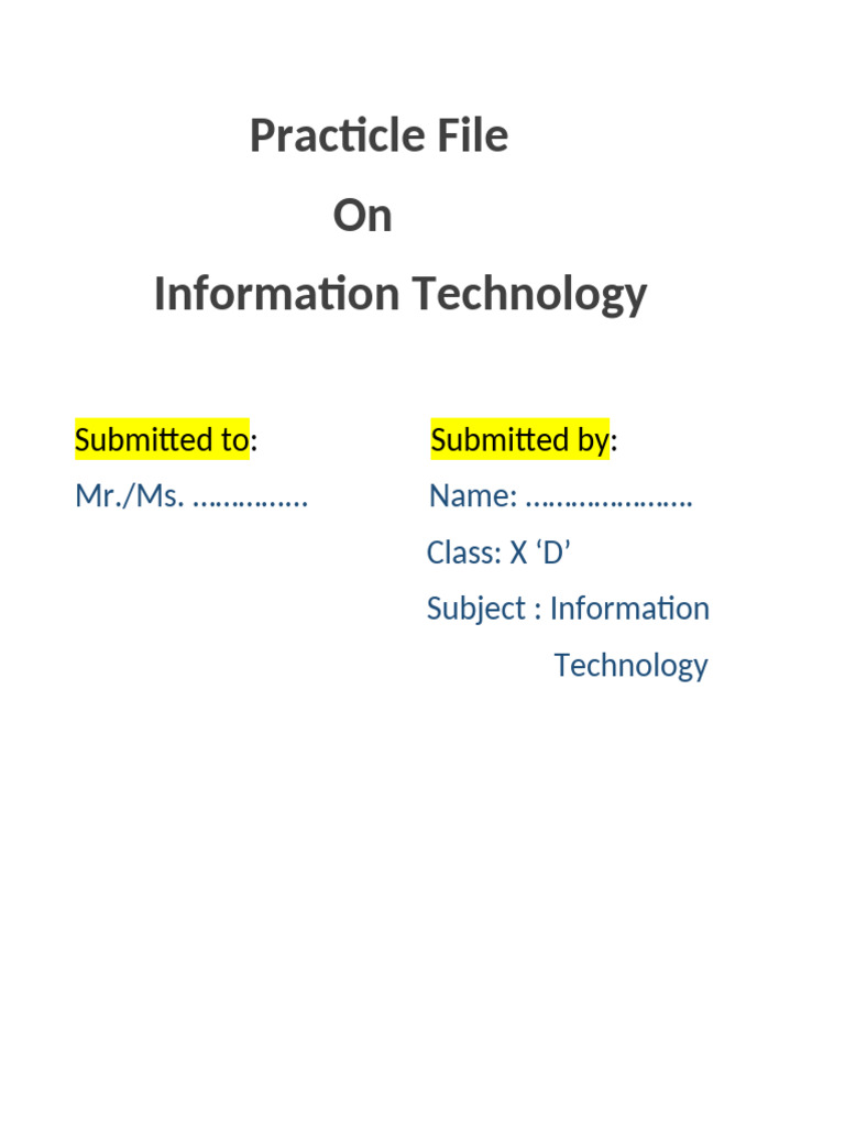 Practicle File | PDF