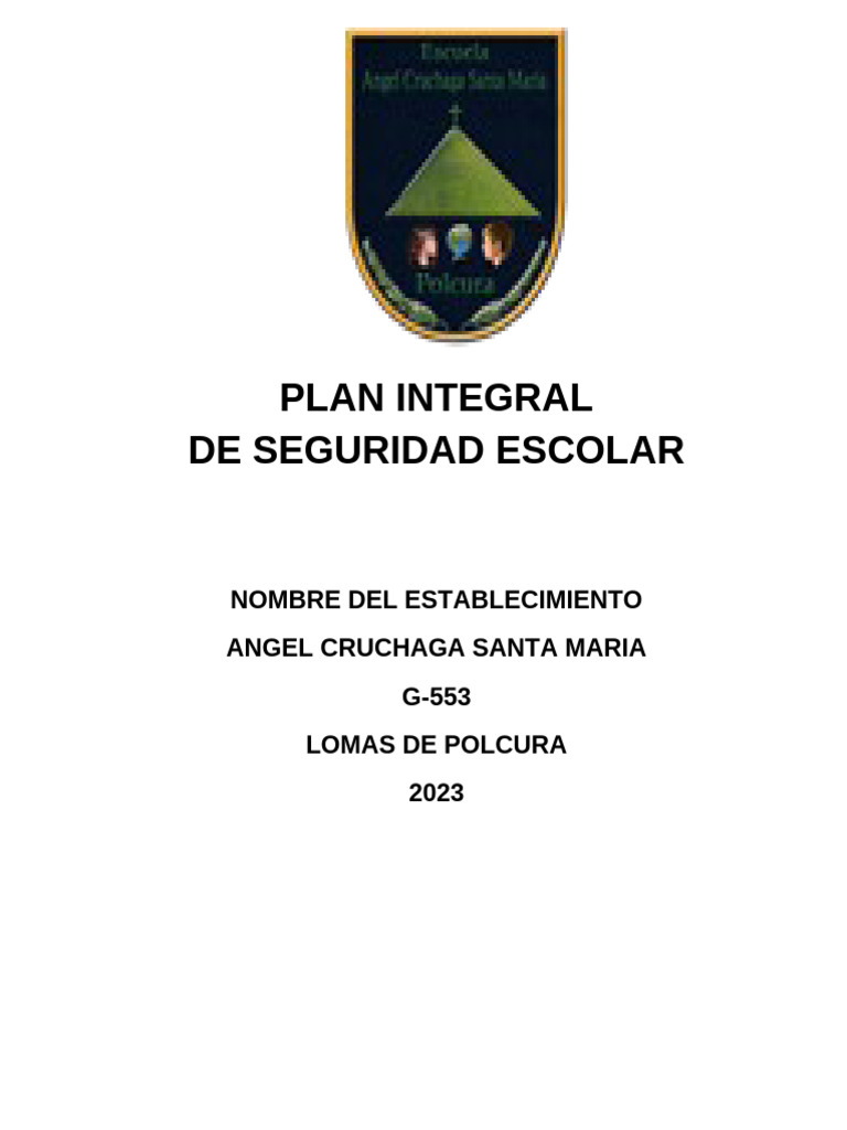 PLAN INTEGRAL de SEGURIDAD 2023 | PDF | Comunicación | Incendios