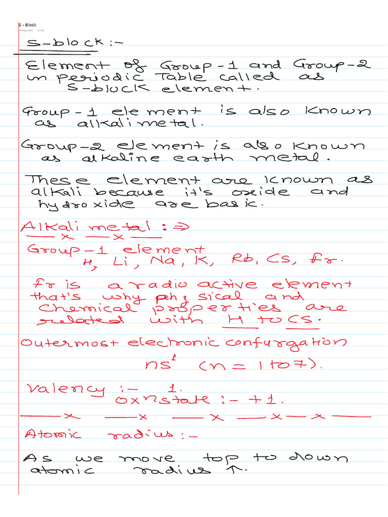 S - Block | PDF
